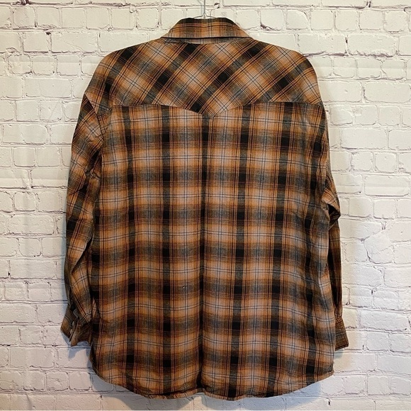 Jesse James Work Wear West Coast Choppers Plaid Long Sleeve size Large - Picture 4 of 11